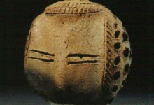 Cabeza estatua femenina Arcilla cocida 6,6 cm Cementerio N tumba 133 Aniba inv nº 4396 1600 a.C