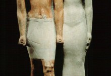 Grupo de Iai-ib y esposa. caliza 73,5 cm inv nº 3684 Cámara de culto mastaba de Itju Guiza din IV