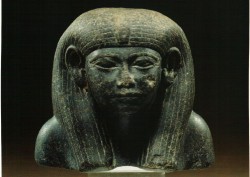 Parte superior de estatua de una reina Diorita 10,1 cm procedencia desconocida inv nº 6017 din XII